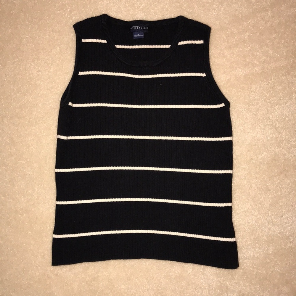 Black and white stripe tank top